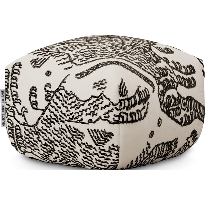 Objekte unserer Tage Sander Sofa Poef Mini - Tiger Mountain Col. 001 black/white