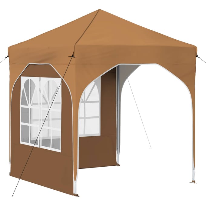 vidaXL - Pop-up - Feesttent - 192 - x - 192 - x - 245 - cm - Beige