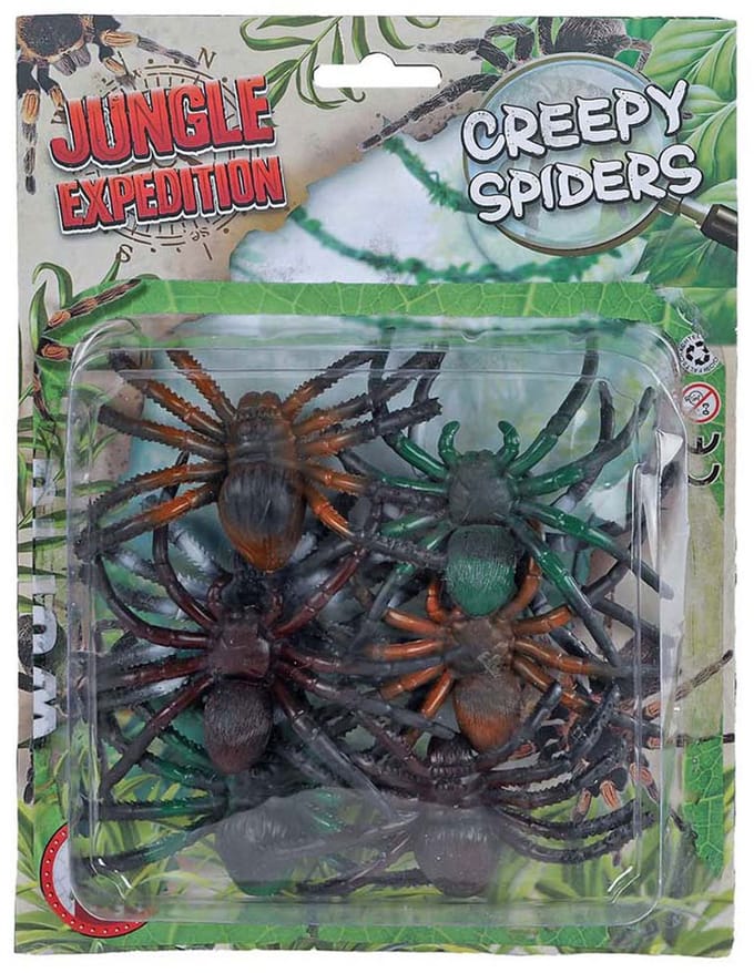 Jungle Expedition Spinnen 6cm, 8st.