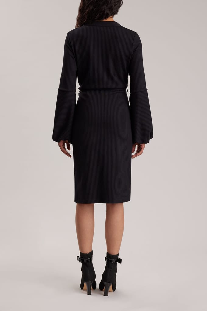 Anne Fontaine Smooth Robe Black Größe: M | Midikleider Outlet | Damen | Schwarz