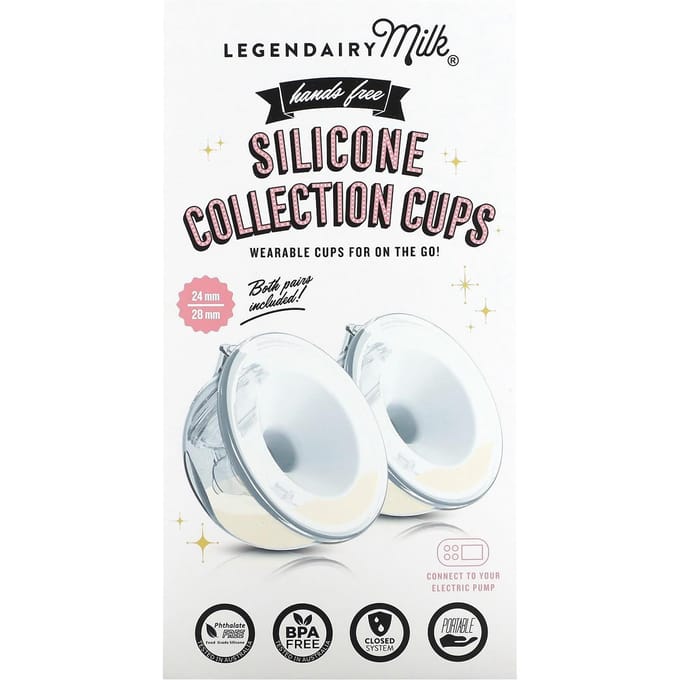 Legendairy Milk, Coquilles de tire-lait en silicone, 2 pièces white