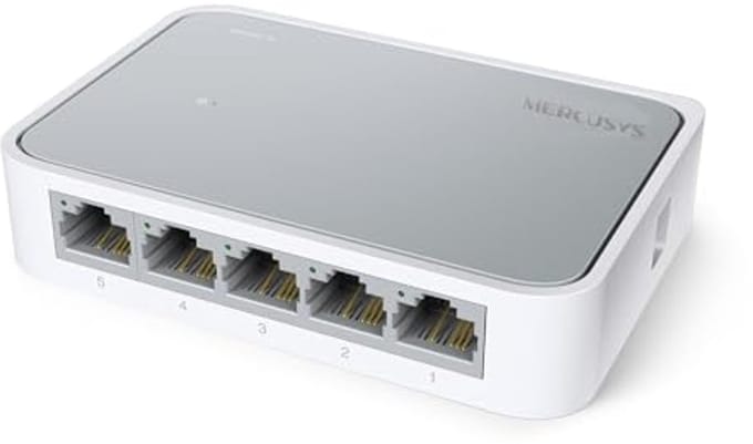 5-Poorts 10/100 Mbps Desktop Ethernet Switch - Plug & Play Netwerk Hub