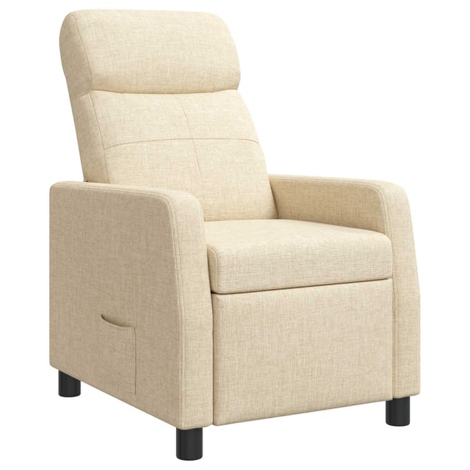 vidaXL - Recliner - Crèmekleurig - Stof