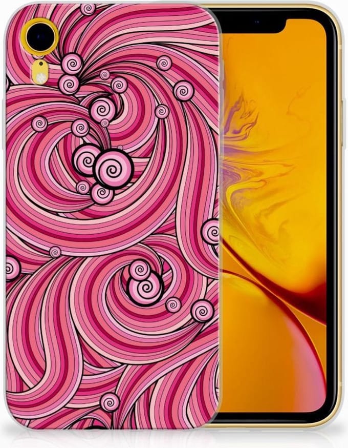 Apple iPhone Xr Hoesje maken Swirl Pink