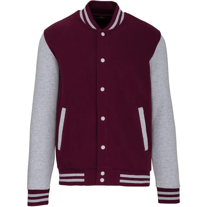 Kariban College jacket unisex K497 - Wine / Oxford Grey - XXL