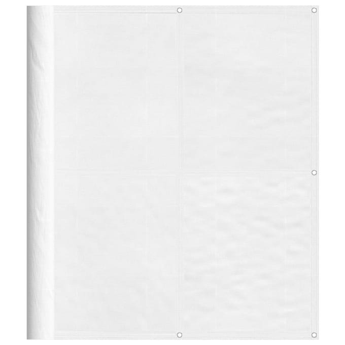 vidaXL Balkonscherm 120x800 cm 100% oxford polyester wit