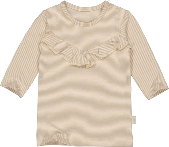 LEVV jurk NEVA AOP Sand Soft Stripe
