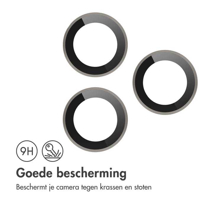 imoshion Camera Lens Protector - Geschikt voor iPhone 16 Pro/ iPhone 16 Pro Max - 2 Pack - Natural Titanium