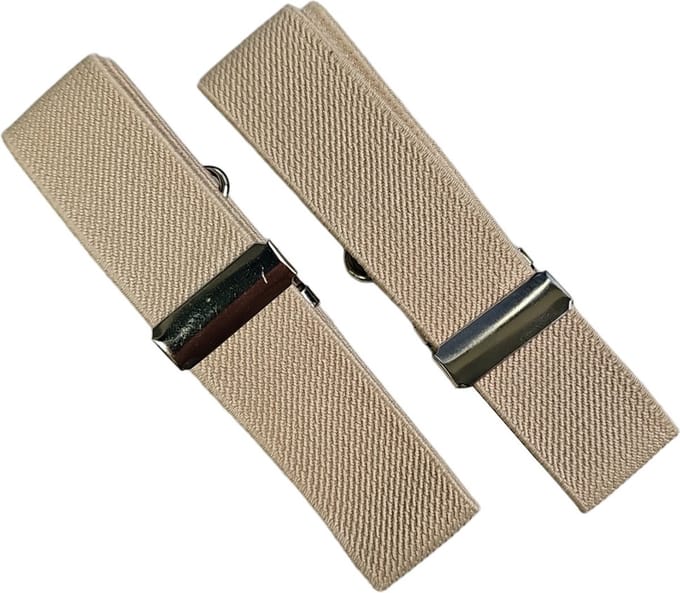 Fako Bijoux - Mouwophouders - Elastisch - Per Paar - 2 Stuks - Beige