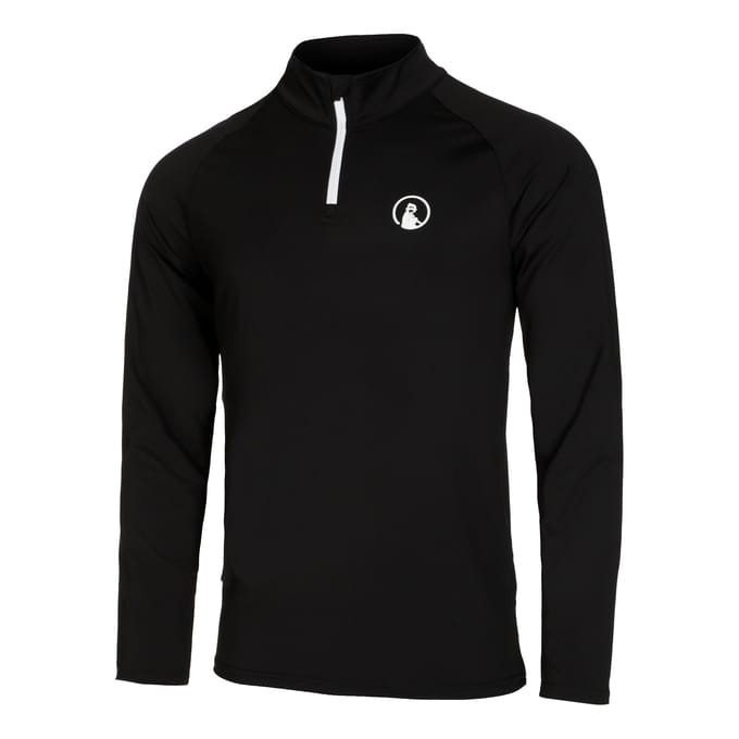 Quiet Please Big Serve 1/4 Zip Longsleeve Heren-Zwart,Wit