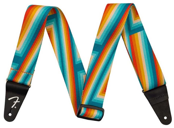 Fender Retro Ribbed Polyester Gitaarband Regenboog 0990637212