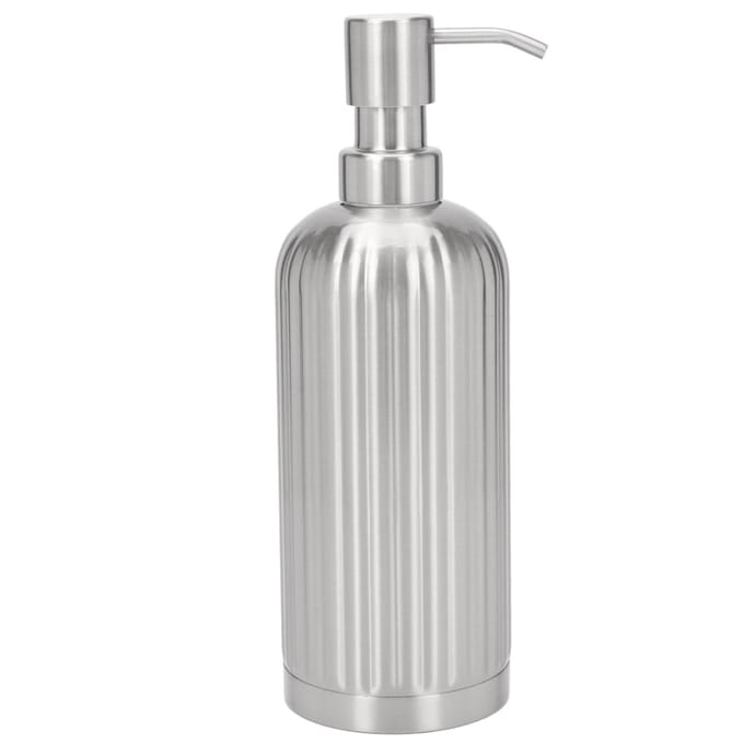 Bouteille de Lotion Acier Inoxydable Grande Capacité Multi-Usage Bouteille à Pompe Distributeur de Savon pour Cuisine white