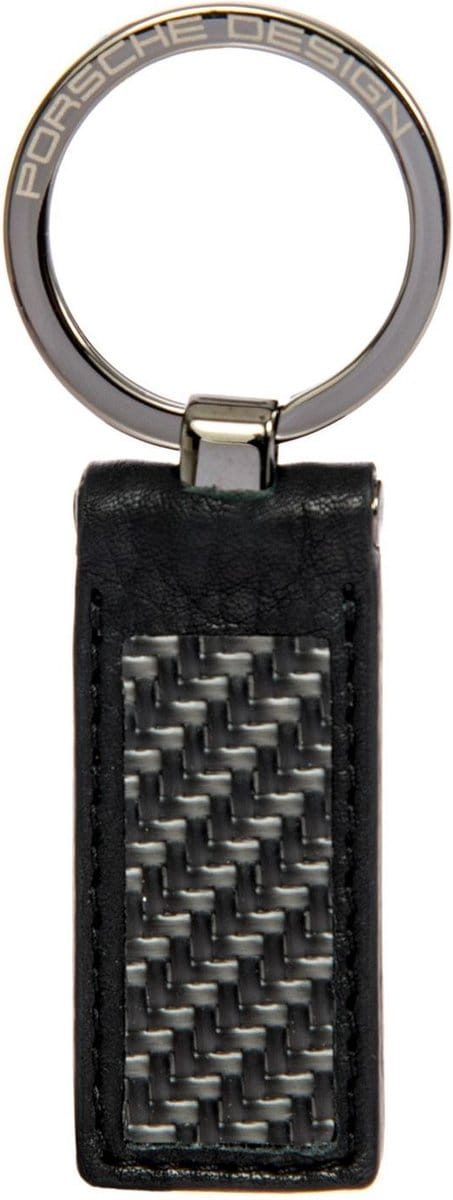 PORSCHE DESIGN Sleutelhanger Keyring Carbon Black Zwart