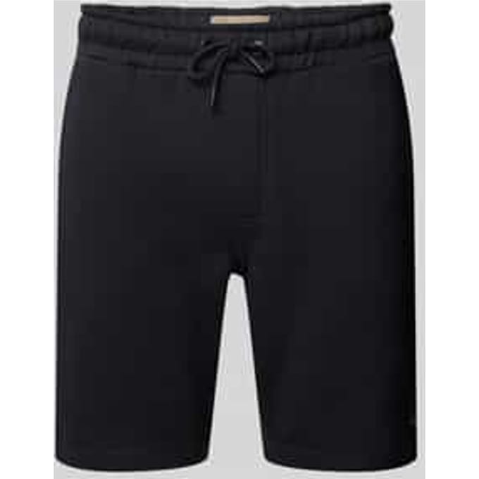 Korte regular fit sweatshorts met labelpatch