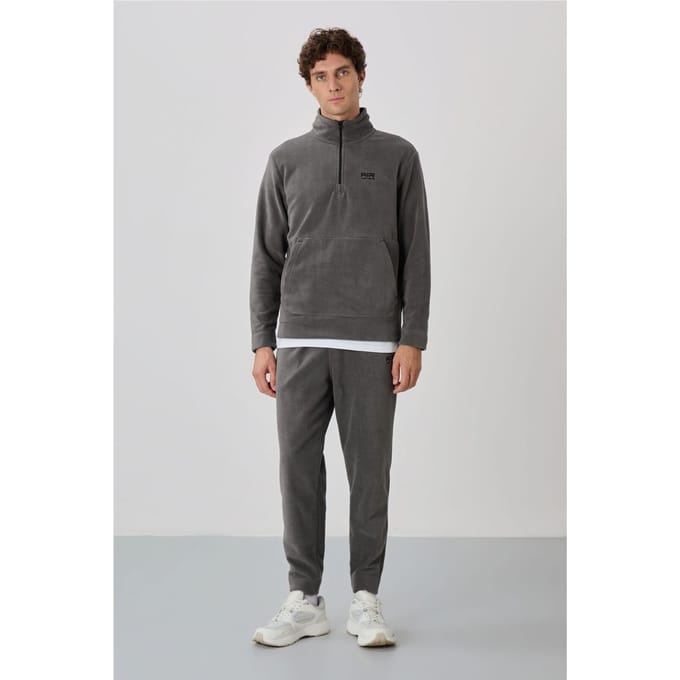 Heren Polyester Fleece Sweatshirt en Broek Set