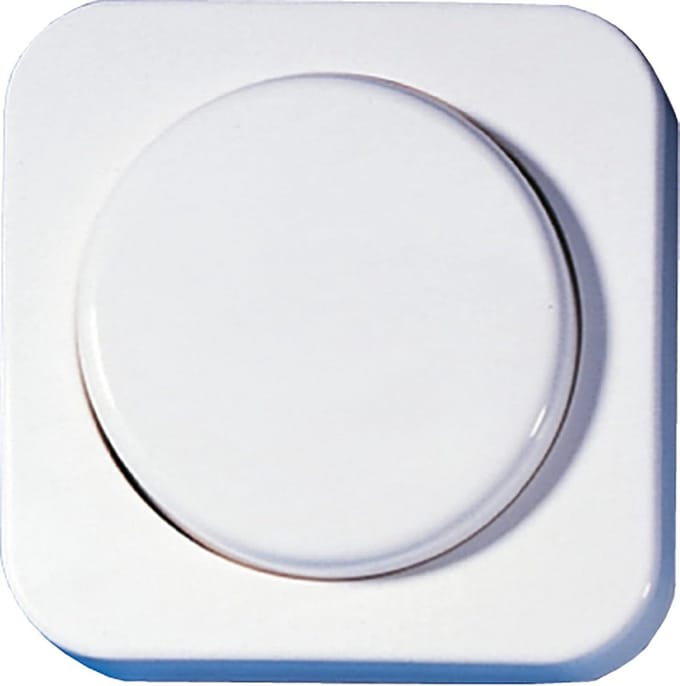 Afdekplaat voor dimmer en potentiometer, puur wit