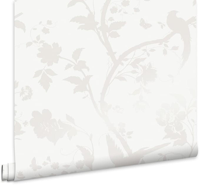 Laura Ashley Oriental Garden Behang - Bloemen - 10mx52cm - Wit