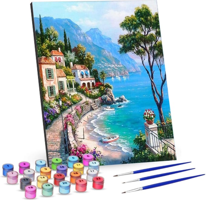 Rubye® Schilderen op Nummer Spanje - Spaanse Kust - 40x50cm
