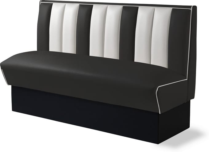 Bel Air Dinerbank Single Booth HW-150 Zwart