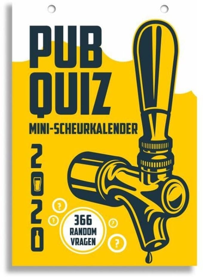 Mini Scheurkalender - Pubquiz Jaarplanner - Dagelijkse Kennis - FSC Mix Credit - 10.2 x 14.5 cm
