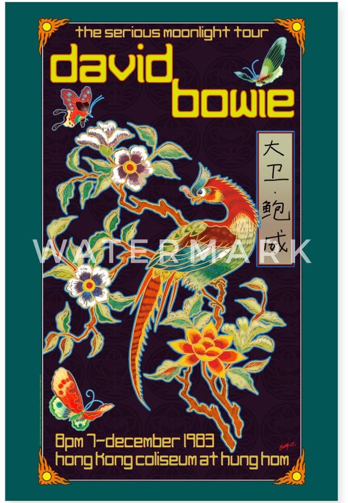 David Bowie Poster The Serious Moonlight Tour Poster 60x90 cm