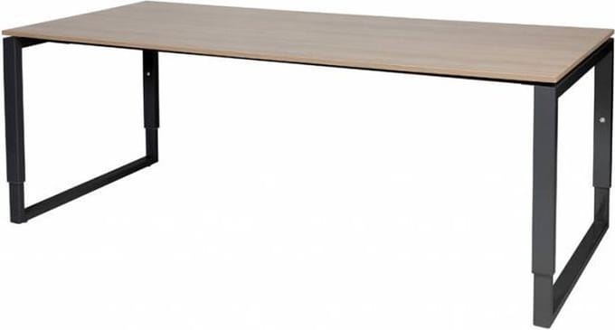 Verstelbaar Bureau - Plus 200x90 Havana Kersen - zwart frame