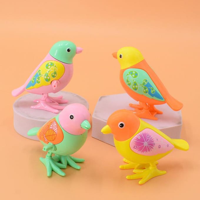 Nieuw Opwindbaar Speelgoed Kinderen Cartoon Opwindbaar Creatief Springend Ekster Vogel Puzzel Klein Dier Baby Cadeau beige