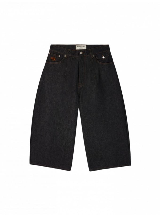 rauwe denim balon shorts