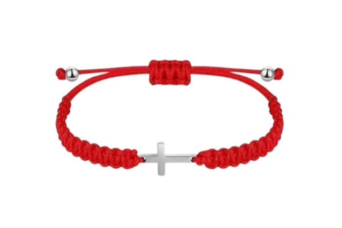 Kruis armband - Jezus - Christelijk - bijbel - touw rood