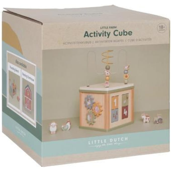 Little Dutch - Farm Activiteitenkubus Boerd Houten speelgoed