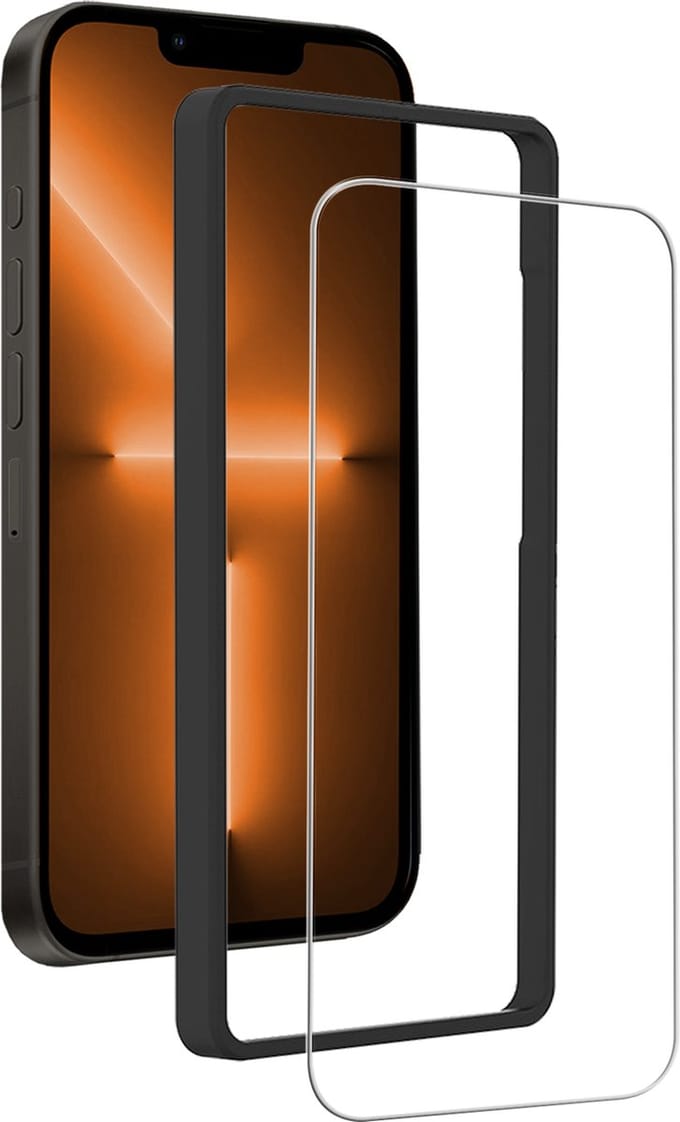 Screenprotector - Geschikt voor Apple iPhone 13 Mini - Met Installatie Frame - Gehard Glas - Beschermglas - Tempered Glass - Screen Protector