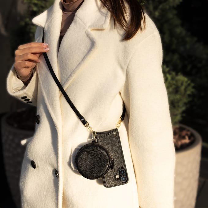 Selencia Mini Pouch - Sleutelhanger Telefoontasje - Zwart