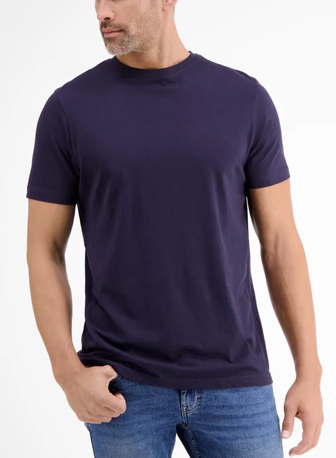 Lerros - Basic T-shirt - Heren - L - Blauw - Katoen - 2003014 (2Pack)