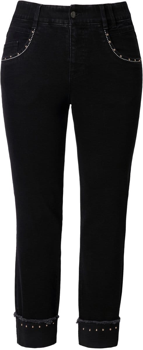 Laurasøn - Dames - Jeans slim fit - Zwart - Maat 52