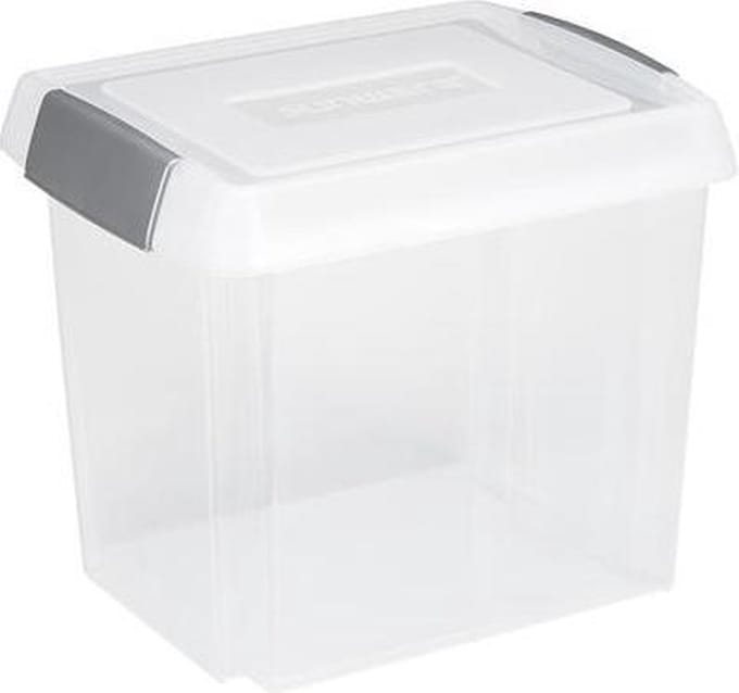 Sunware - Nesta kantoor opbergbox 50L transparant grijs