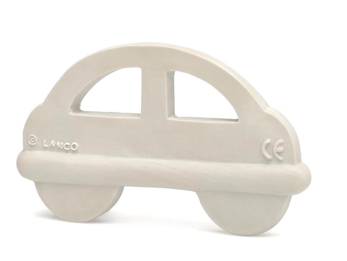 Lanco rubberen bijtring - Auto - wit