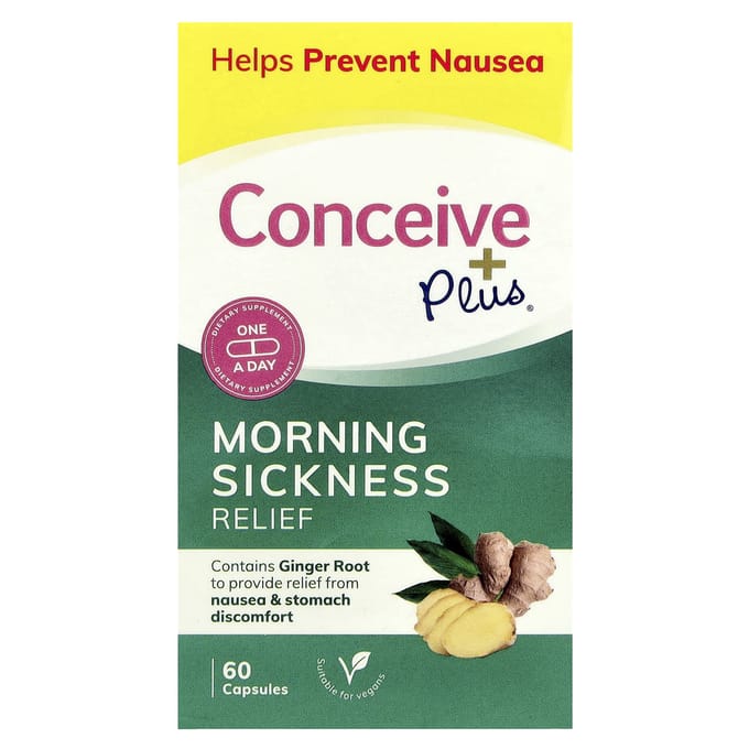 Conceive Plus, Nausées matinales, 500 mg, 60 capsules