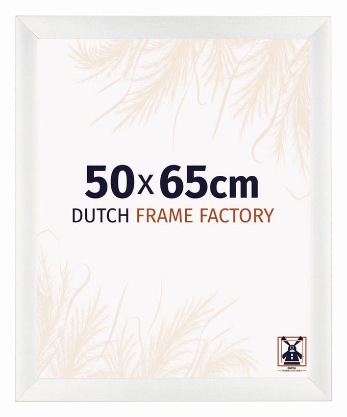 Fotolijst 50x65 cm - MDF - Wit Geveegd - Praag
