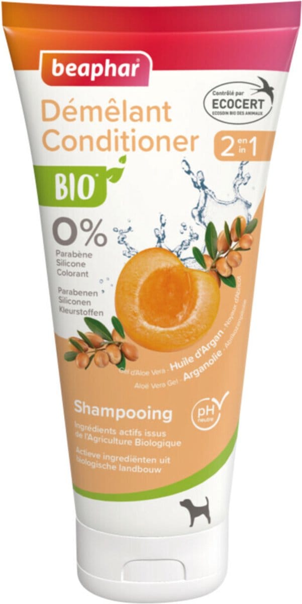3x Beaphar Bio Shampoo Tube Conditioner 2-in-1 200 ml