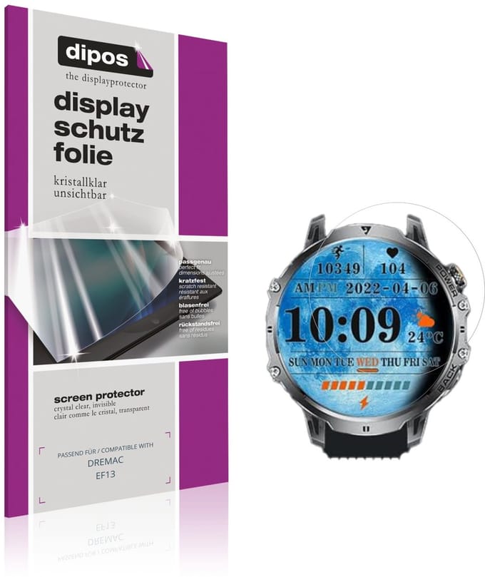 dipos – 6x Beschermfolie geschikt voor DREMAC EF13 | Krasbestendige & heldere Screenprotector Ultra-Thin