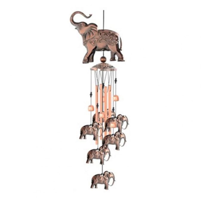 Creatieve Vlinder Vogel Engel Windgong Buiten Hangend Decor Scherpe Geluidsbuis Windgong Hanger gray