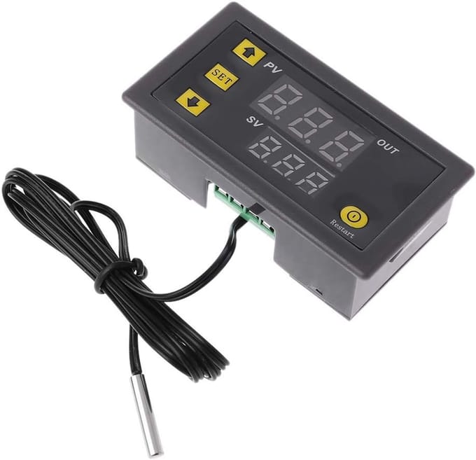Digitale Temperatuurregelaar met LED Display - Thermostaat voor Koelen en Verwarming - 110V/220V 20A
