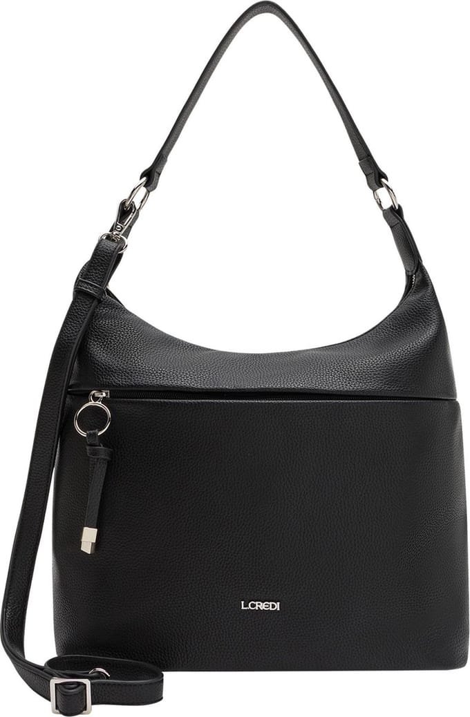 L.CREDI Schoudertas Maite Hobo Bag Black Zwart