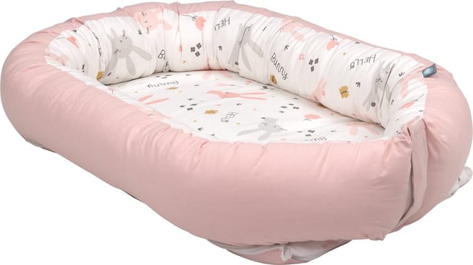 Funnababy Bunny Babynest - Roze - Voorzien van klittenband sluiting