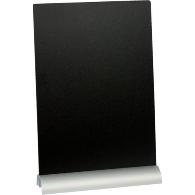 Securit® Aluminium voet, Silhouette-tafelkrijtbord in zwart