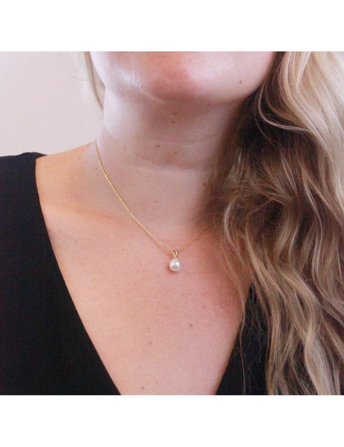Volle Maan Parel Ketting en Hanger - Imitatie Parel