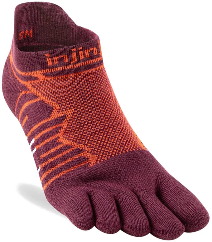 Injinji Ultra Run No-show teensokken - Bordeauxrood - 40-44