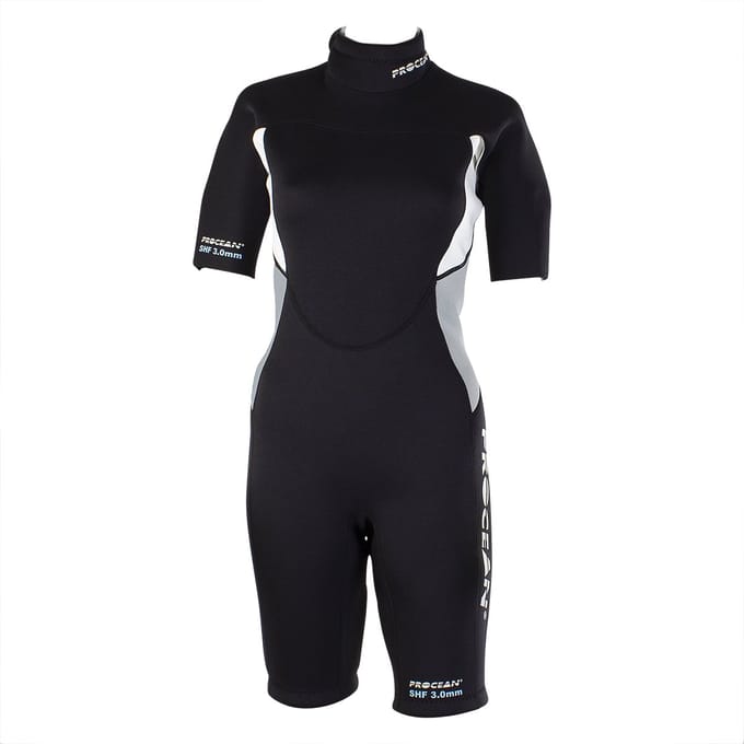 Dames shorty 3mm zwart/grijs L