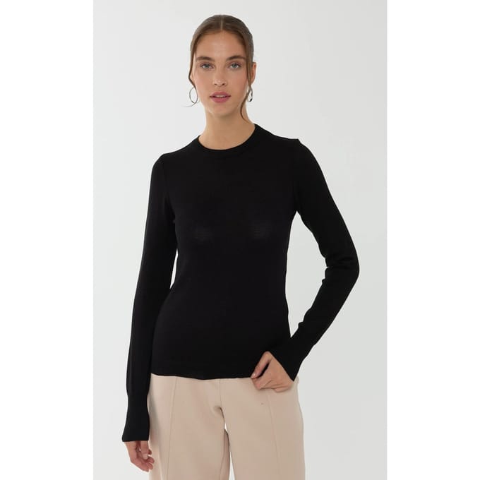 Slim Fit Ronde Hals Viscose Top