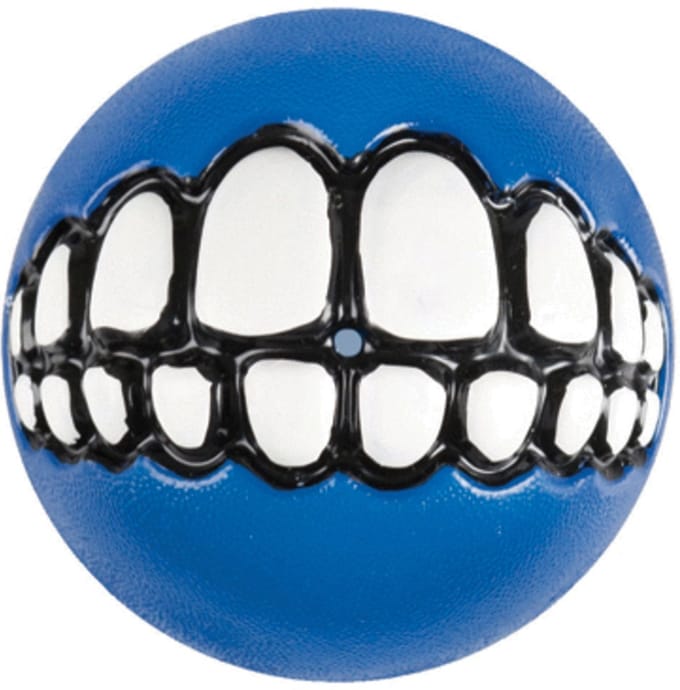 Rogz Grinz Treat Ball M - Hondenspeelgoed - Blauw
